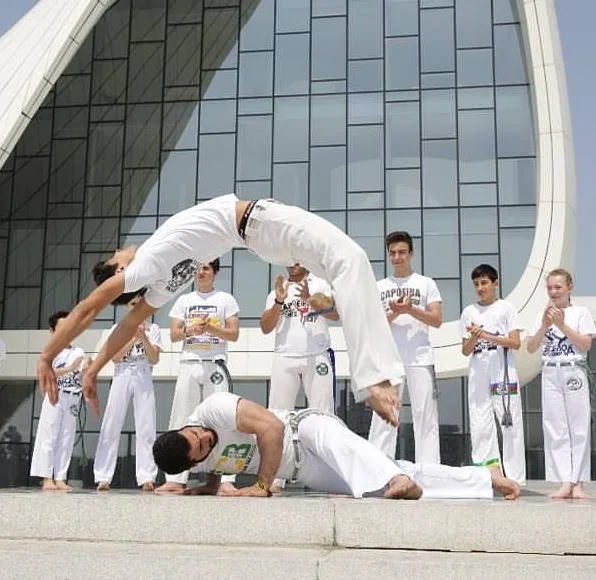 Group capoeira demonstration